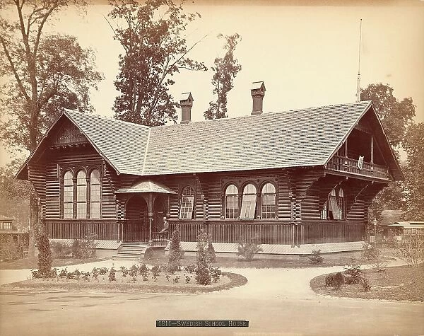 Swedish School House, Centennial Exposition, Philadelphia, 1876 (silver albumen print)