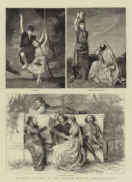 Tableaux Vivants at the British Embassy, Constantinople (engraving)