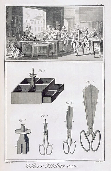 Tailor, from the Encyclopedie des Sciences et Metiers