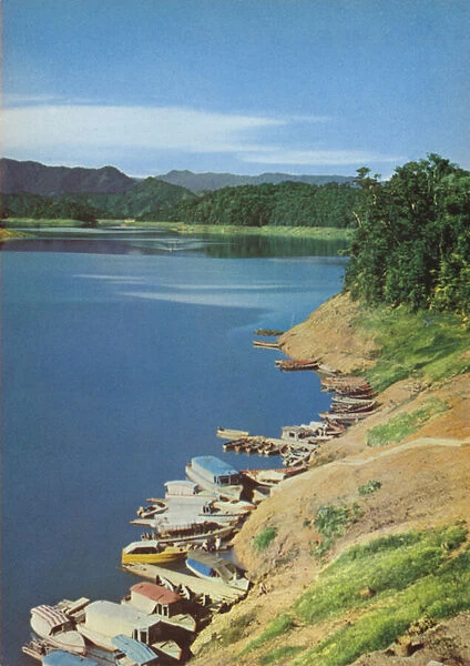 Taiwan: Boats on Sun Moon Lake, 1959 (photo)