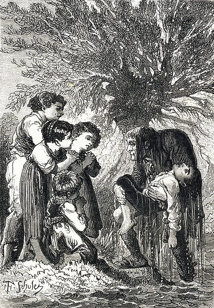 Tale (The hunchback), 1868 (engraving)