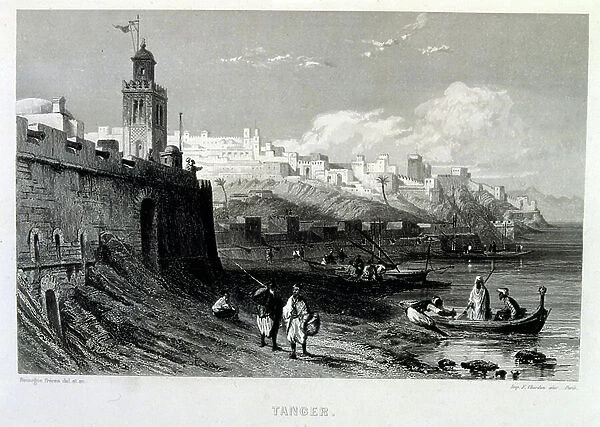 Tangier, Morocco, North Africa. French 19th century, illustration