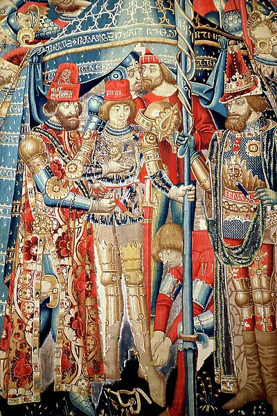 Detail from a tapestry depicting scenes from the Trojan War