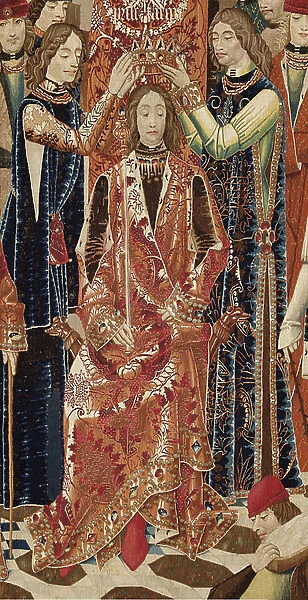 Tapestry illustrating Tarquinius Priscus. ca. 1475 (tapestry)
