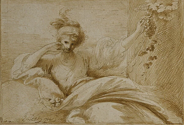 Taste (from the Series The Five Senses ), 1784 (pen and brown ink)