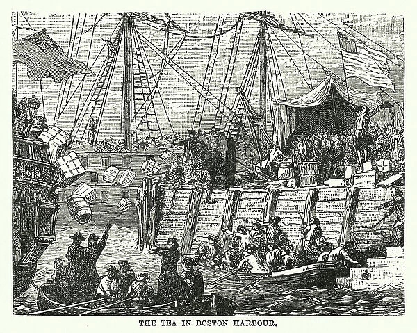 The Tea in Boston Harbour (engraving)