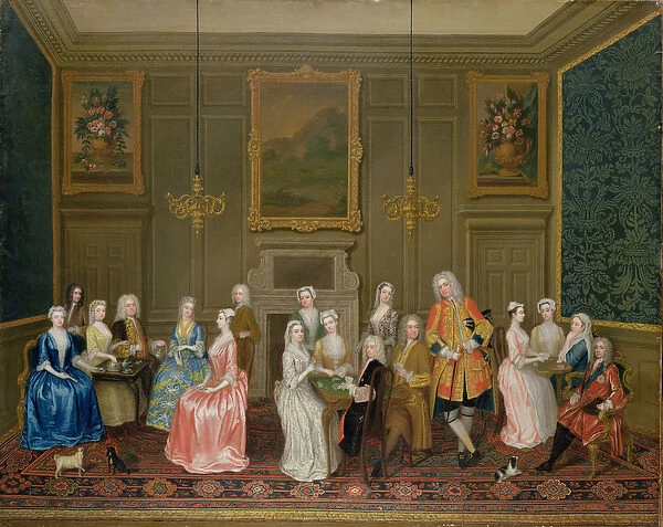 Tea Party at Lord Harringtons House, St. Jamess (oil on canvas)