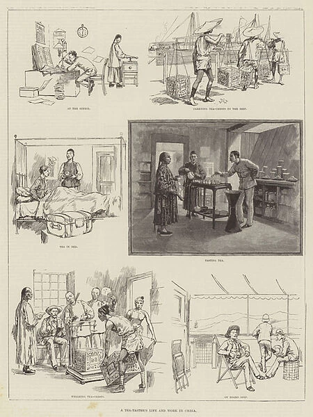 A Tea-Tasters Life and Work in China (engraving)