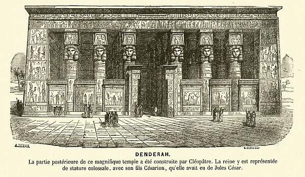Temple of Hathor, Dendera, Egypt (engraving)