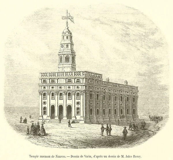 Temple mormon de Nauvoo (engraving)