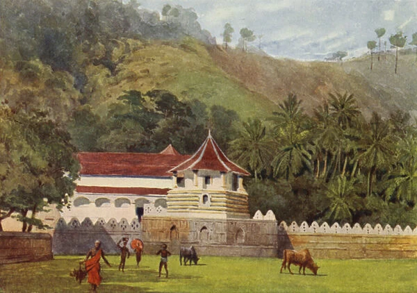 The Temple of the Tooth, Kandy, Exterior (colour litho)