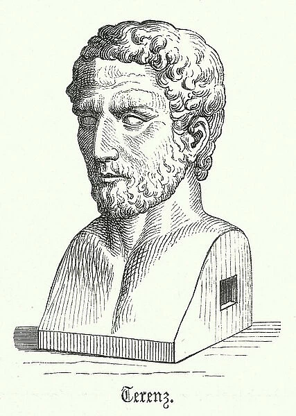 Terence, Roman playwright (engraving)