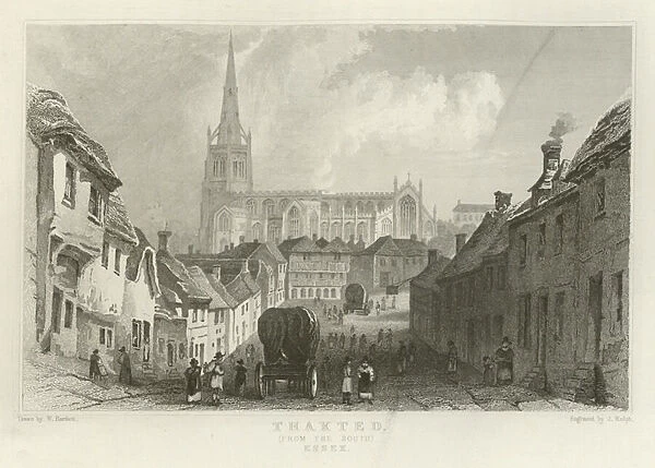 Thaxted, from the South, Essex (engraving)