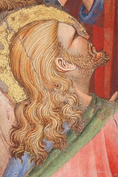 'The Ascension of Christ', Detail with a saint, c. 1420 (fresco)