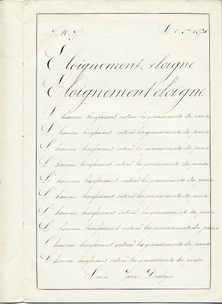 'The benevolent man hears the groans of the poor', 1874-75 (manuscript)