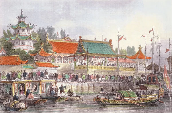 Theatre at Tien-Sing, from China in a Series of Views