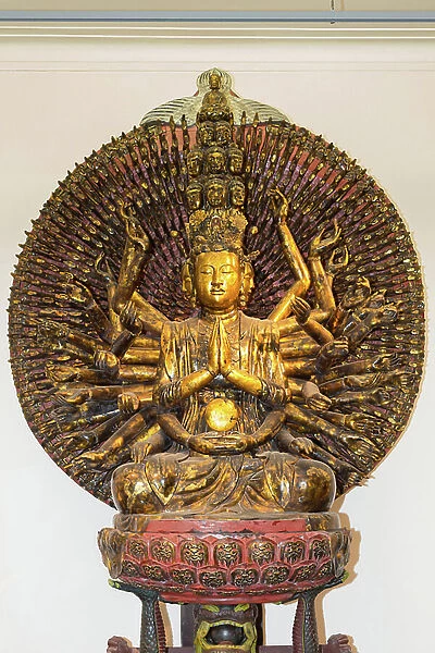 Thousand armed and thousand eyed Avalokiteshvara, But Thap pagoda, Bach Ninh province, 1656 (lacquered wood)