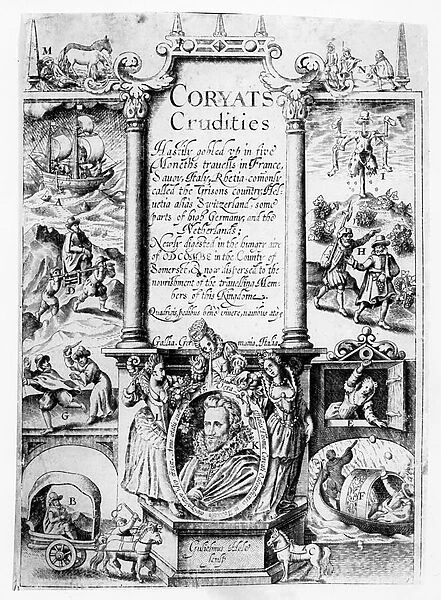 Title Page from Coryats Crudities, published in 1611 (engraving