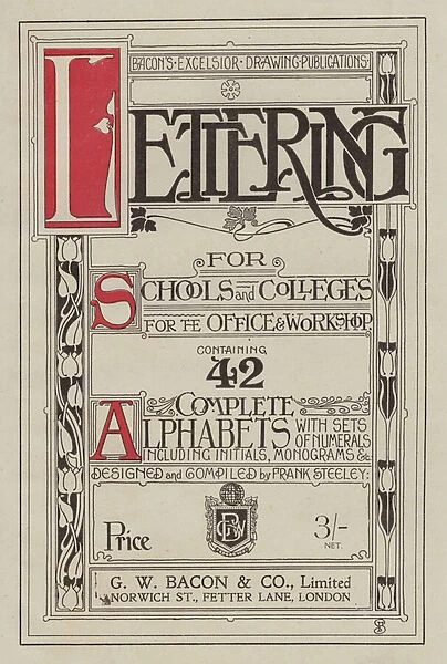 Title-page for Lettering by Frank Steeley (litho)