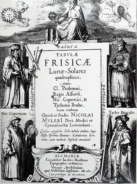 Title page of Tabulae Frisicae Lunae-Solares by Nicolaus Mulerius