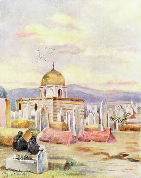 Tomb of Sitti Fatmeh, Daughter of Mohammed, Meidan, Damascus (colour litho)