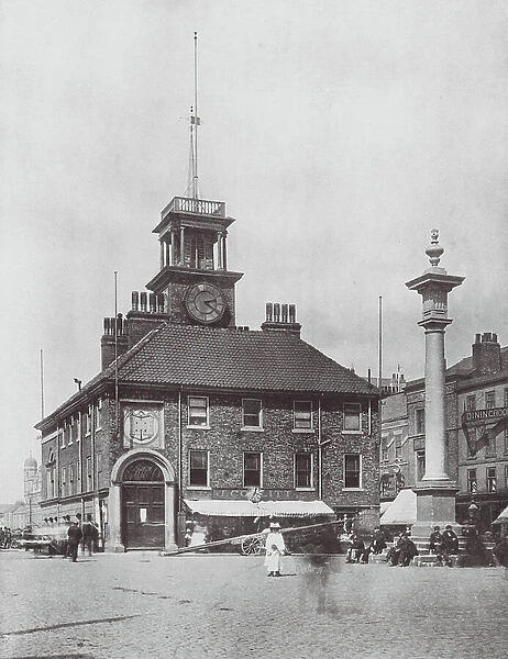 Town Hall, Stockton-on-Tees (b / w photo)