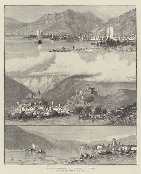 Towns in the Canton of Ticino (engraving)