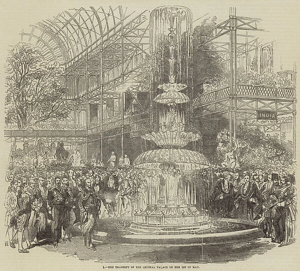 The Transept of the Crystal Palace on the 1st of May (engraving)