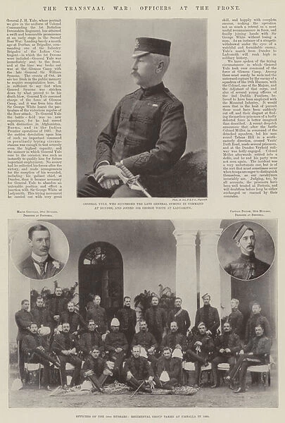 The Transvaal War, Officers at the Front (b  /  w photo)