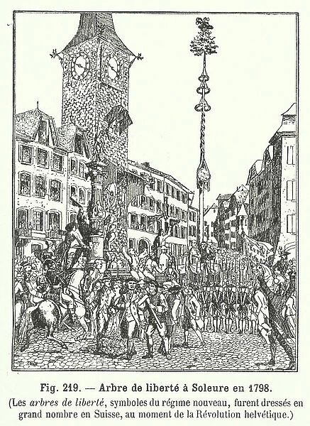 Tree of Liberty, Solothurn, Switzerland, 1798 (engraving)
