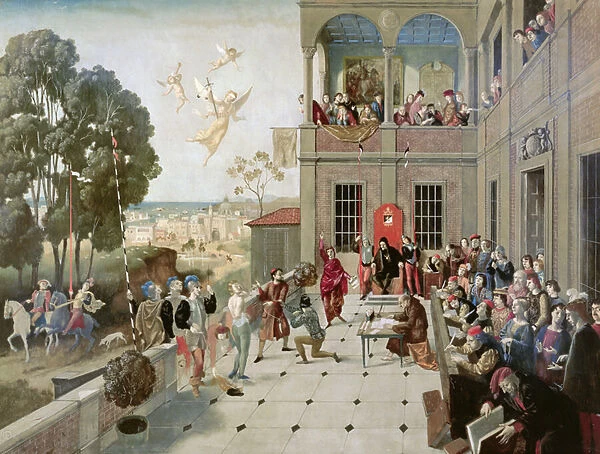 Trial Scene from The Merchant of Venice, 1925 (oil on canvas)