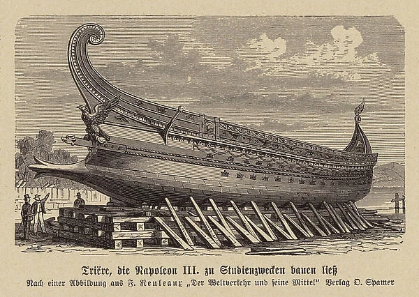 Trireme built for Napoleon III (engraving)