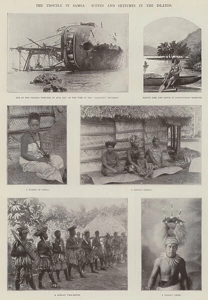 The Trouble in Samoa, Scenes and Sketches in the Islands (b  /  w photo)