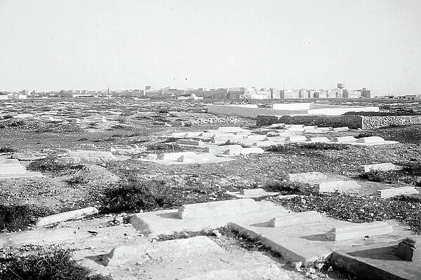 Tunisia, Sfax: General view taken of the Arab cemetery, 1900