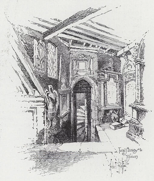 Turret Stairway to Triforium (engraving)
