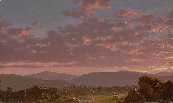 Twilight in the Catskills 1849 (Oil on millboard)