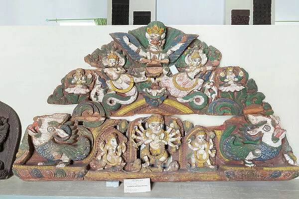 Tympanum with Sveta Bhairava (wood)