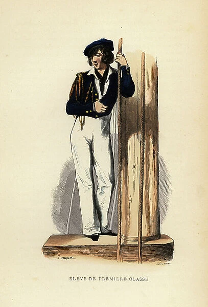 Uniform of a naval student of the first grade, 1844 (print)