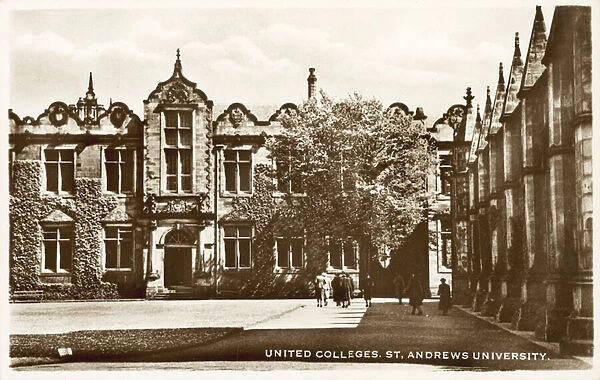 United Colleges, St Andrews University, Scotland (b  /  w photo)