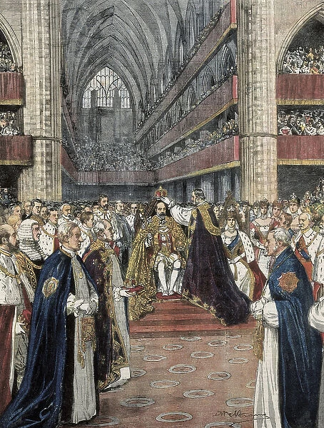 United Kingdom (1901). Coronation of Edward VII in the Westminster Abbey