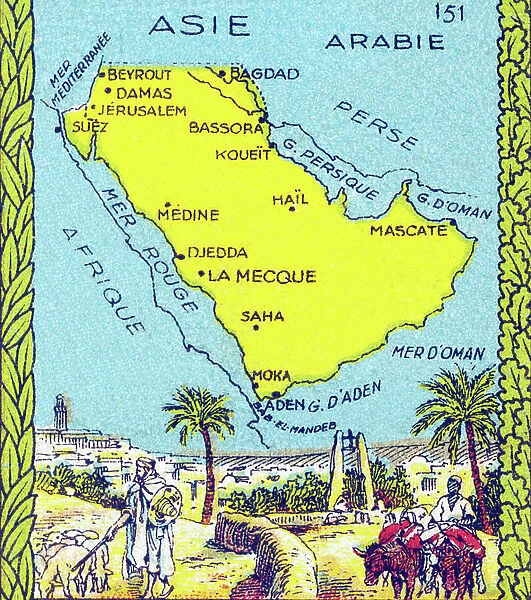 Universal Geography: Arabia. Advertising images edited for the brand Louit. Debut 20th century. (lithograph)