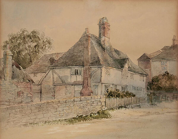 Unknown Kent Cottage, 19th century (Watercolour)