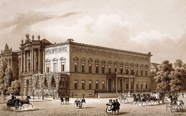 Unter den Linden, Berlin. the Palace of Prince Wilhelm, built by Karl Langhans in 1834-36