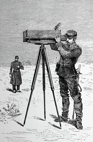 The use of Mangin's optical telegraph, 1850