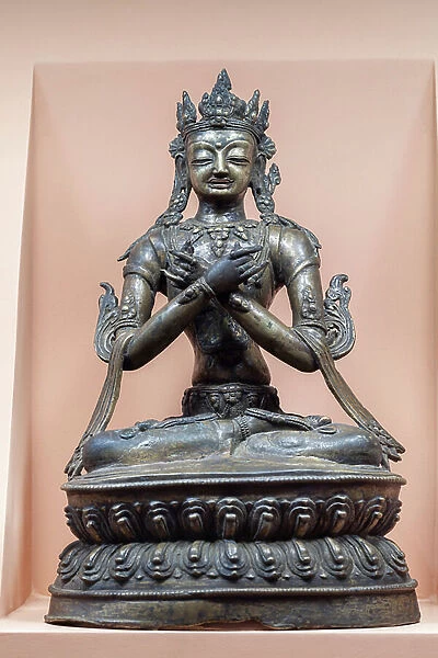 Vajradhara, Tibet (bronze, silver and copper inlay)