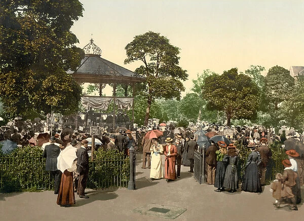 Valley Gardens, Harrogate, pub. 1900 (colour litho)