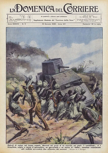 Valuable episodes on the Somali Front (Colour Litho)
