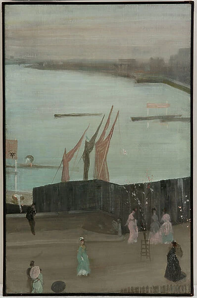 Variations in Pink and Grey: Chelsea Oil painting