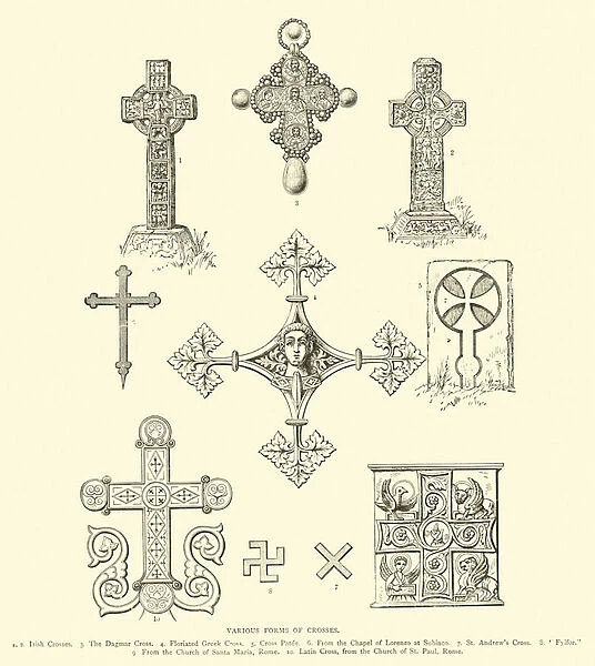 Various forms of Crosses (engraving)