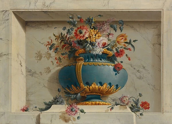 Vase of Flowers in a Niche, c. 1763-79 (oil on canvas)